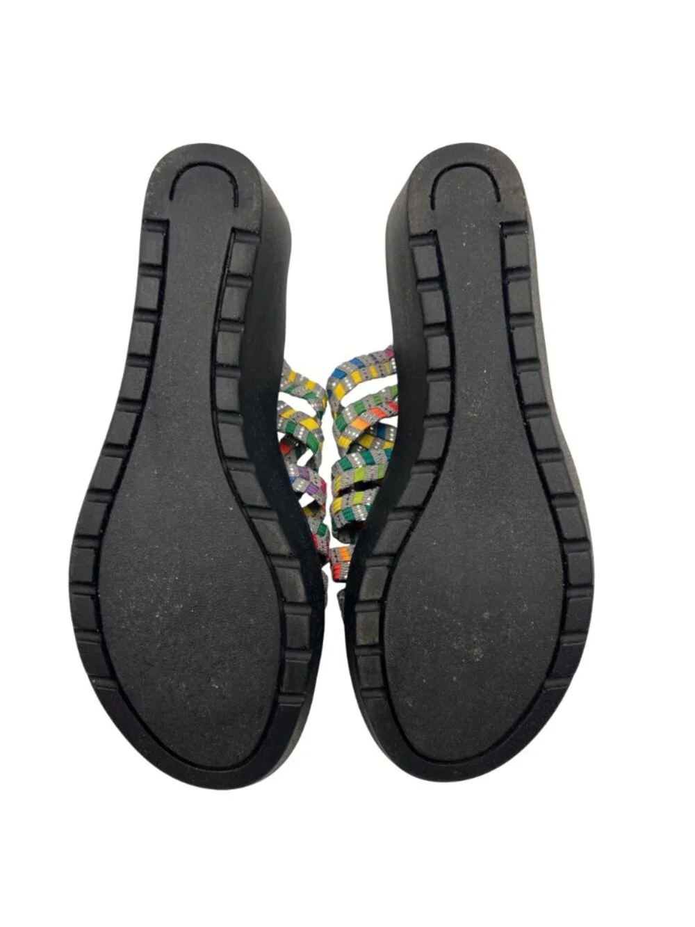 Steven By Steve Madden Bellina Multicolor Woven Open Toe Wedge Sandal Womens 6.5 - Picture 12 of 13